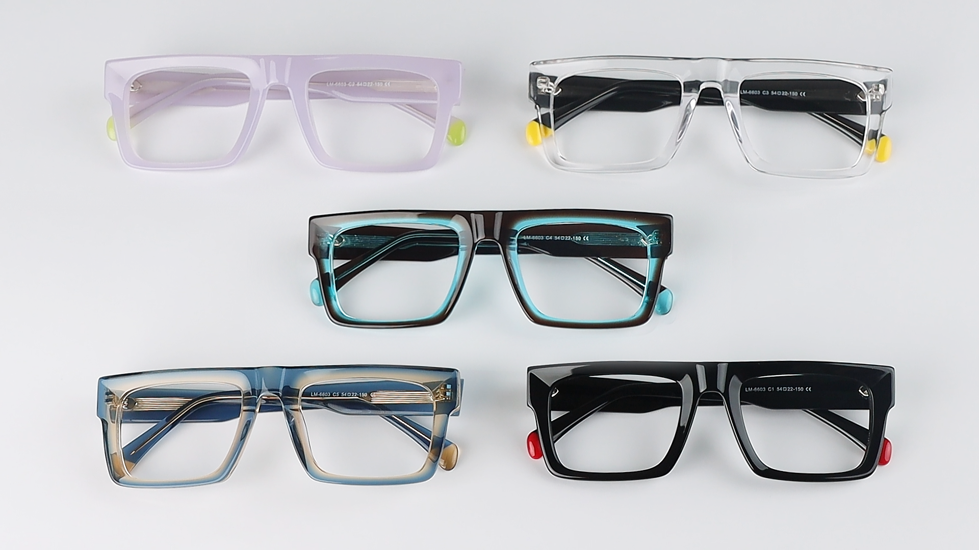Enzo Rectangle Two-Tone Eyeglasses | Fytoo Optical